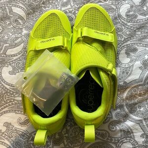 Nike SuperReps indoor cycling shoes, lime green/yellow size 8 women’s
